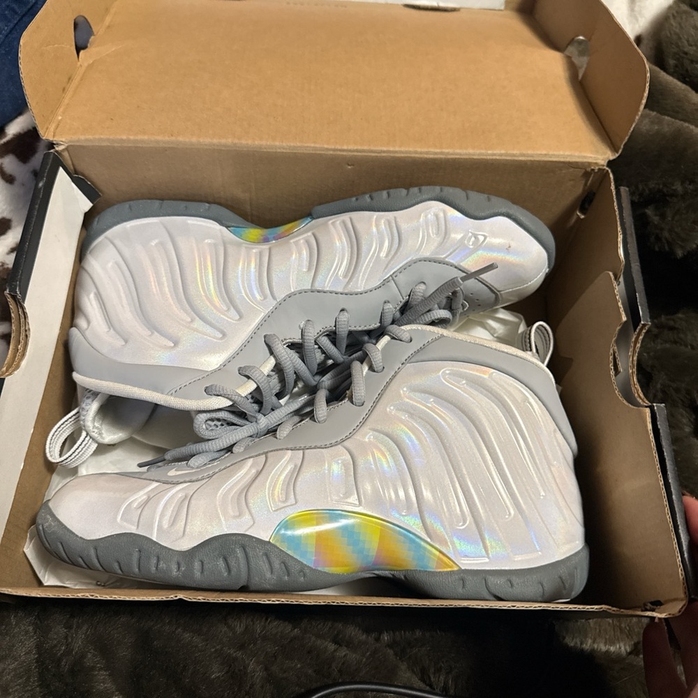 Nike Kids Silver Holographic Sneakers